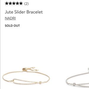 Nadri jute slider bracelet